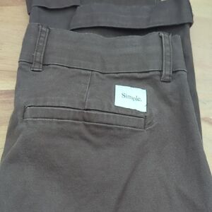 Simple Dark Brown Men's Chinos